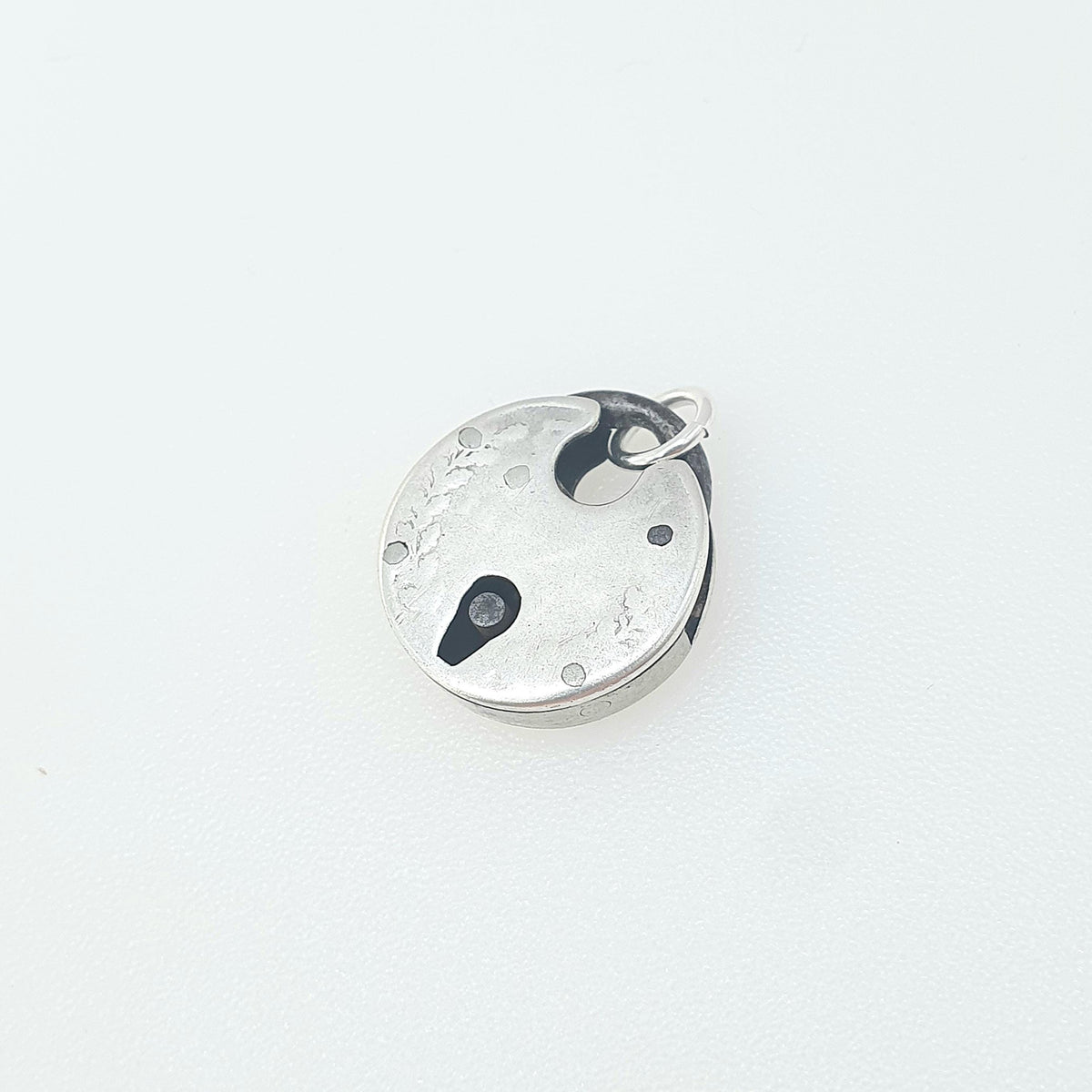 Antique Victorian Sterling Silver Threepence Coin Padlock Charm Pendant Necklace Womens Mens Jewellery Jewelry