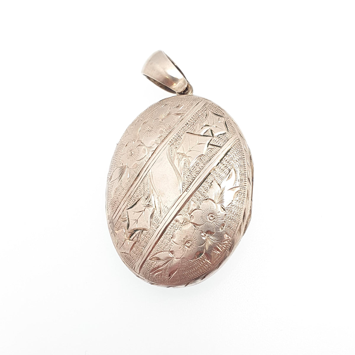 Antique Victorian Buckle Locket Silver Plate Large Big Hand Engraved Necklace Pendant Gift Picture Photo Oval Vintage Jewellery