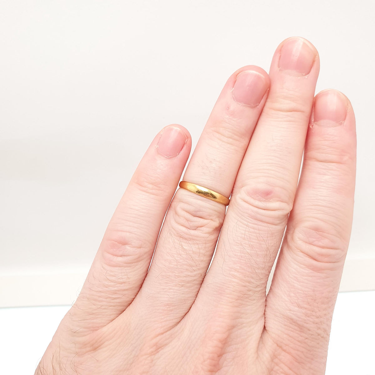 Antique 22ct Gold Wedding Band Ring Hallmarked Yellow 22k 22kt Stacking Stacker Vintage Womens Jewellery Jewelry