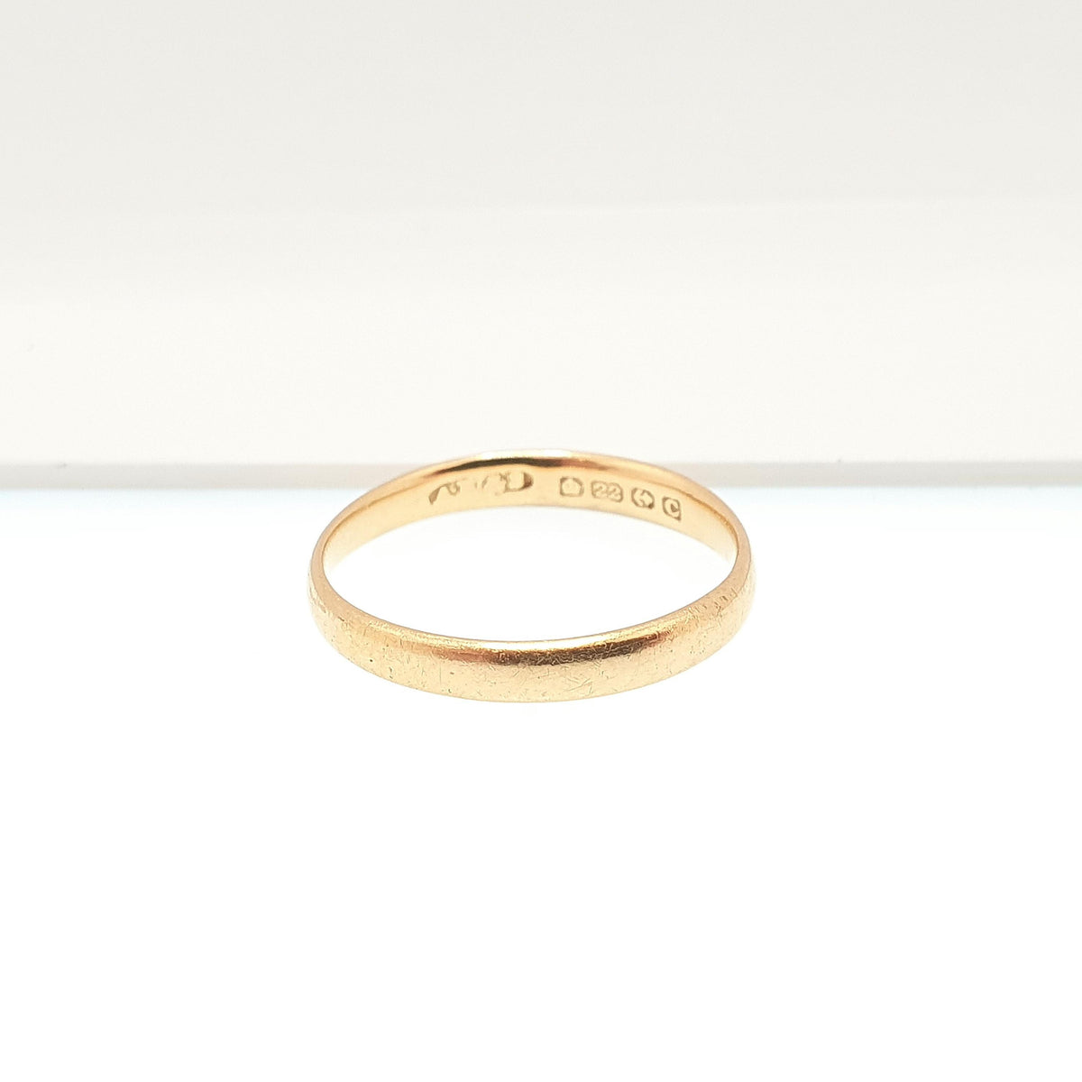 Antique 22ct Gold Wedding Band Ring Hallmarked Yellow 22k 22kt Stacking Stacker Vintage Womens Jewellery Jewelry