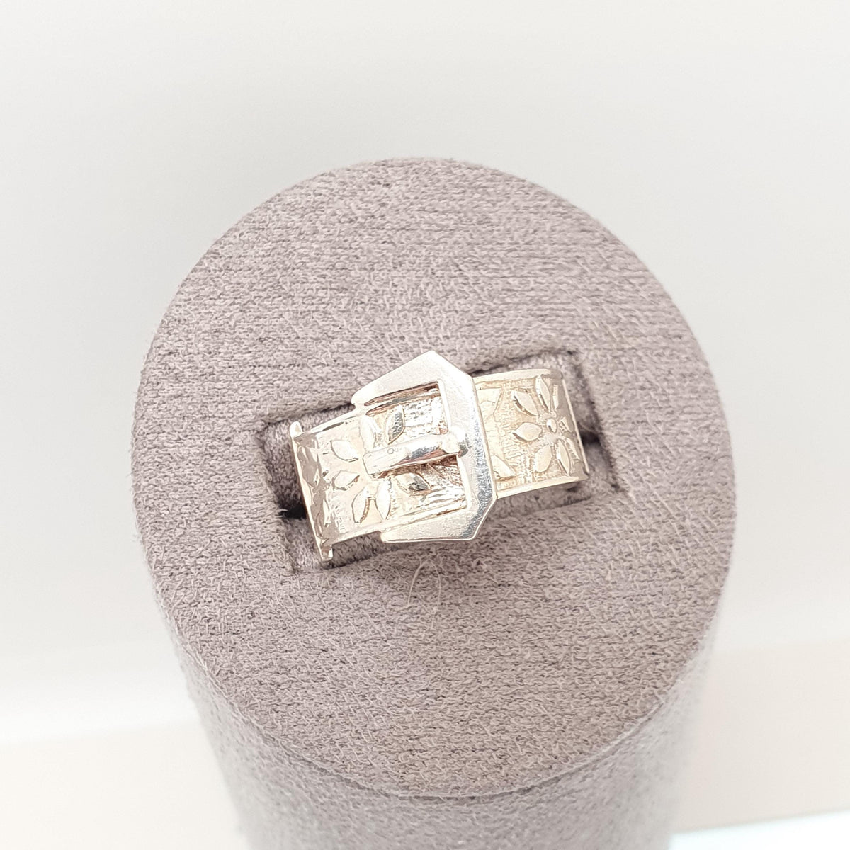 Vintage Sterling Silver Belt Buckle Thick Band Ring Chunky 1974 Solid 925 Victorian Revival Big Unisex Womens Mens Jewelry Jewellery