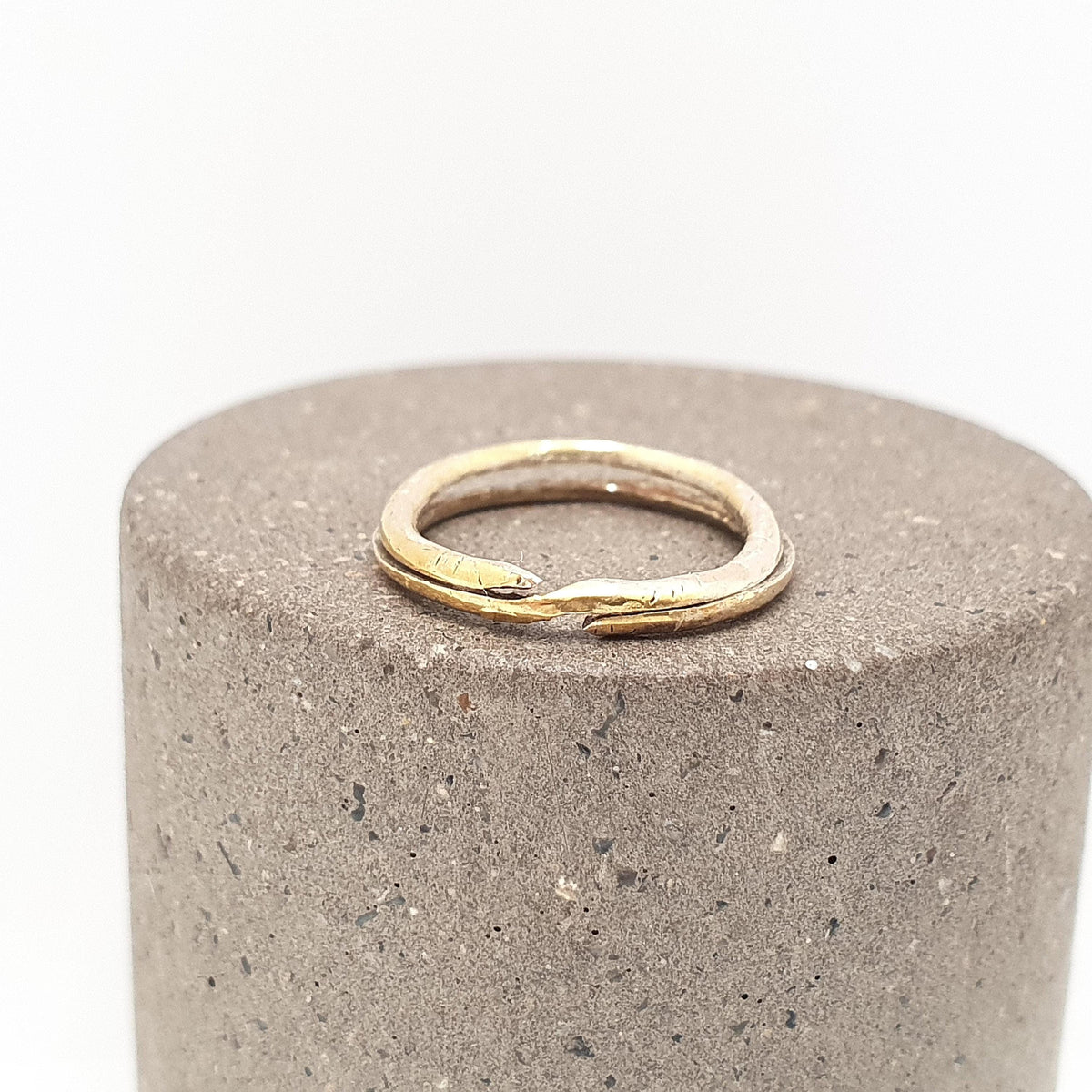 Antique Georgian 9k 9ct Gold Split Ring Genuine 1800s Solid 375 Chased Yellow Jump Open Jewellery Findings Upcycle Women