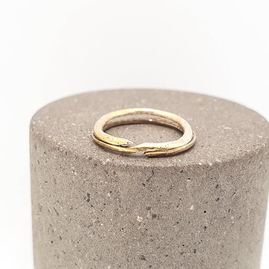 Antique Georgian 9k 9ct Gold Split Ring Genuine 1800s Solid 375 Chased Yellow Jump Open Jewellery Findings Upcycle Women