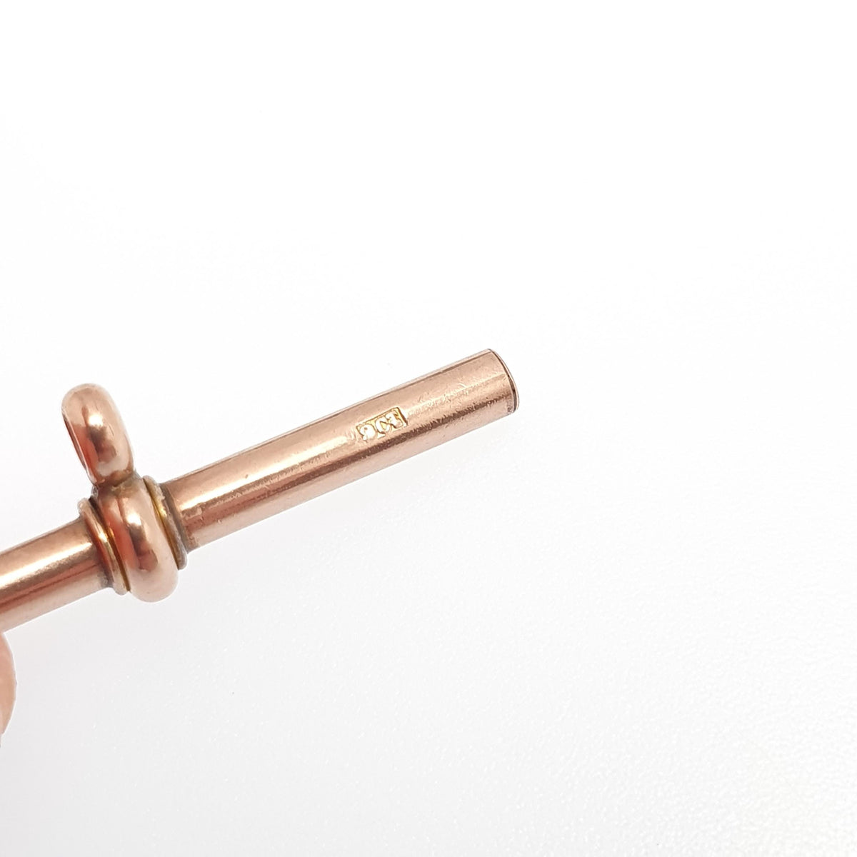 Antique Victorian 9ct Rose Gold T Bar Pendant Albert Chain Solid 9k 9kt Charm Necklace Vintage Jewelry Jewellery Mens Womens