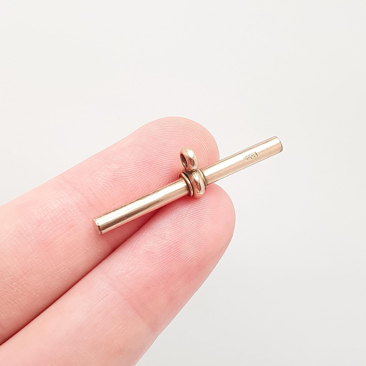 Antique Victorian 9ct Rose Gold T Bar Pendant Albert Chain Solid 9k 9kt Charm Necklace Vintage Jewelry Jewellery Mens Womens