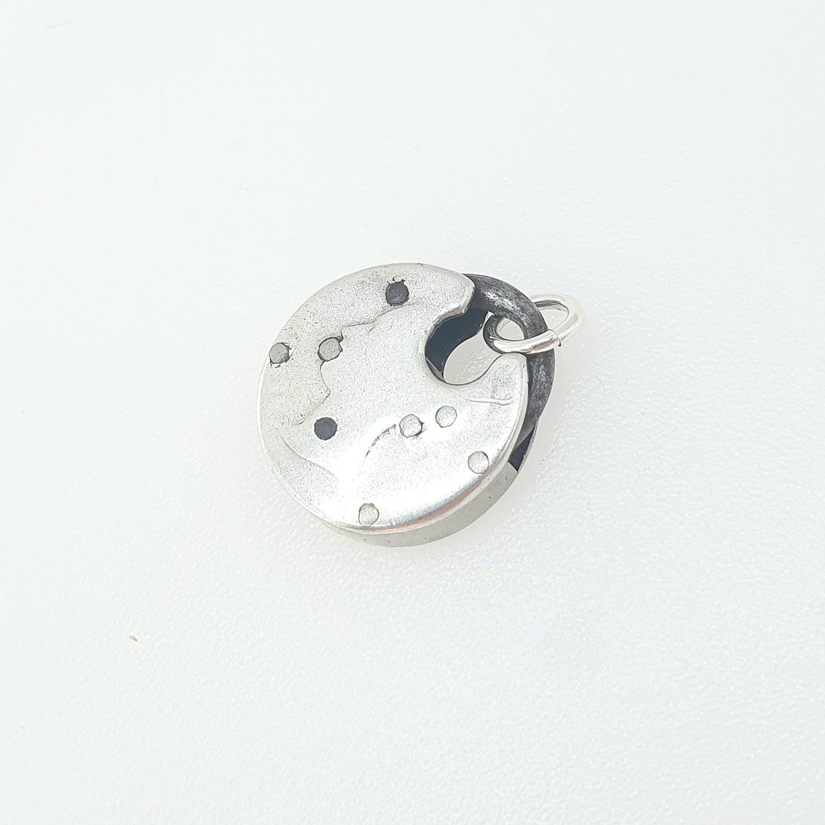 Antique Victorian Sterling Silver Threepence Coin Padlock Charm Pendant Necklace Womens Mens Jewellery Jewelry