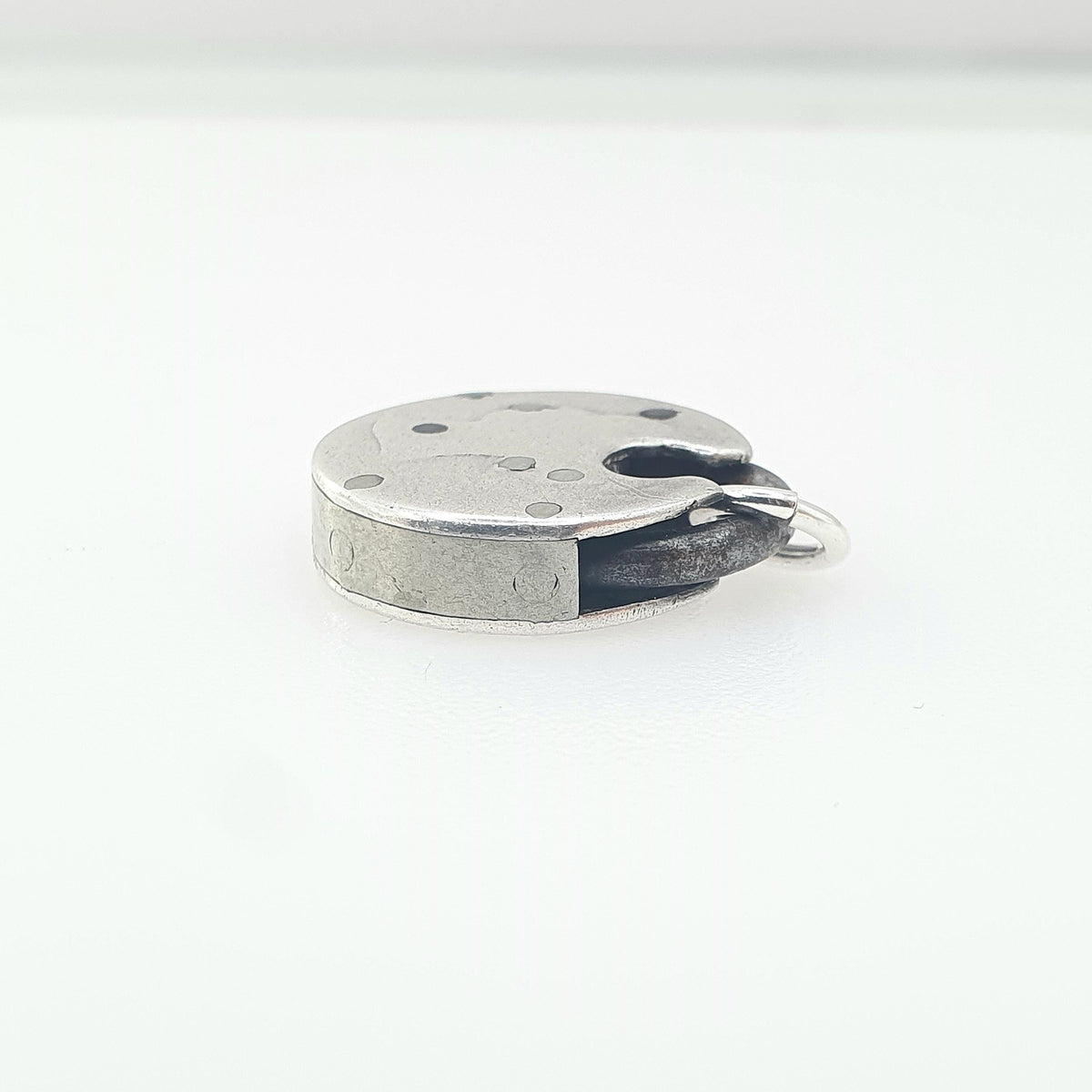 Antique Victorian Sterling Silver Threepence Coin Padlock Charm Pendant Necklace Womens Mens Jewellery Jewelry