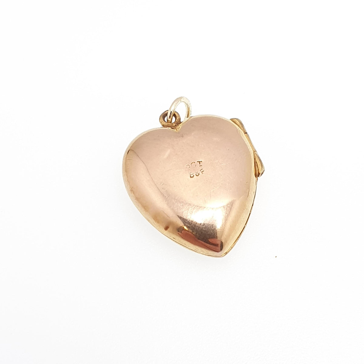 Antique 9ct Gold Heart Locket 9k Back & Front Cute Engraved Solid 9kt 375 Pendant Love Gift Necklace Jewelry Womens Jewellery