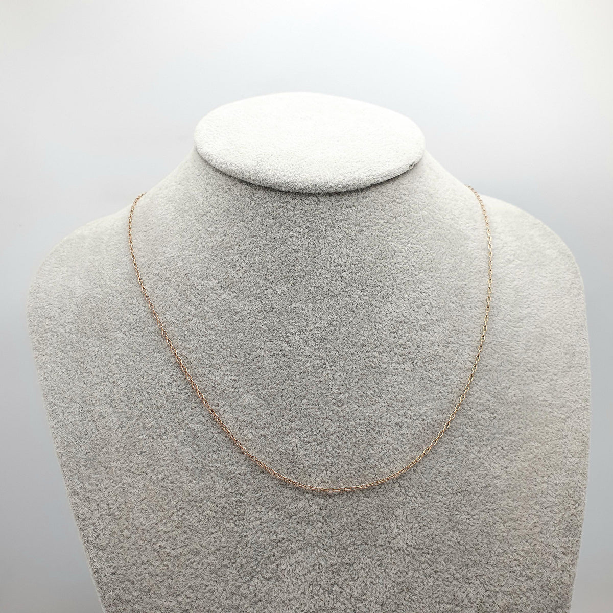 Antique 9ct 9k Gold Chain Necklace Victorian Cable Link Solid 9kt 51cm 20" 1.90g Trace Yellow Genuine Vintage Womens Jewelry