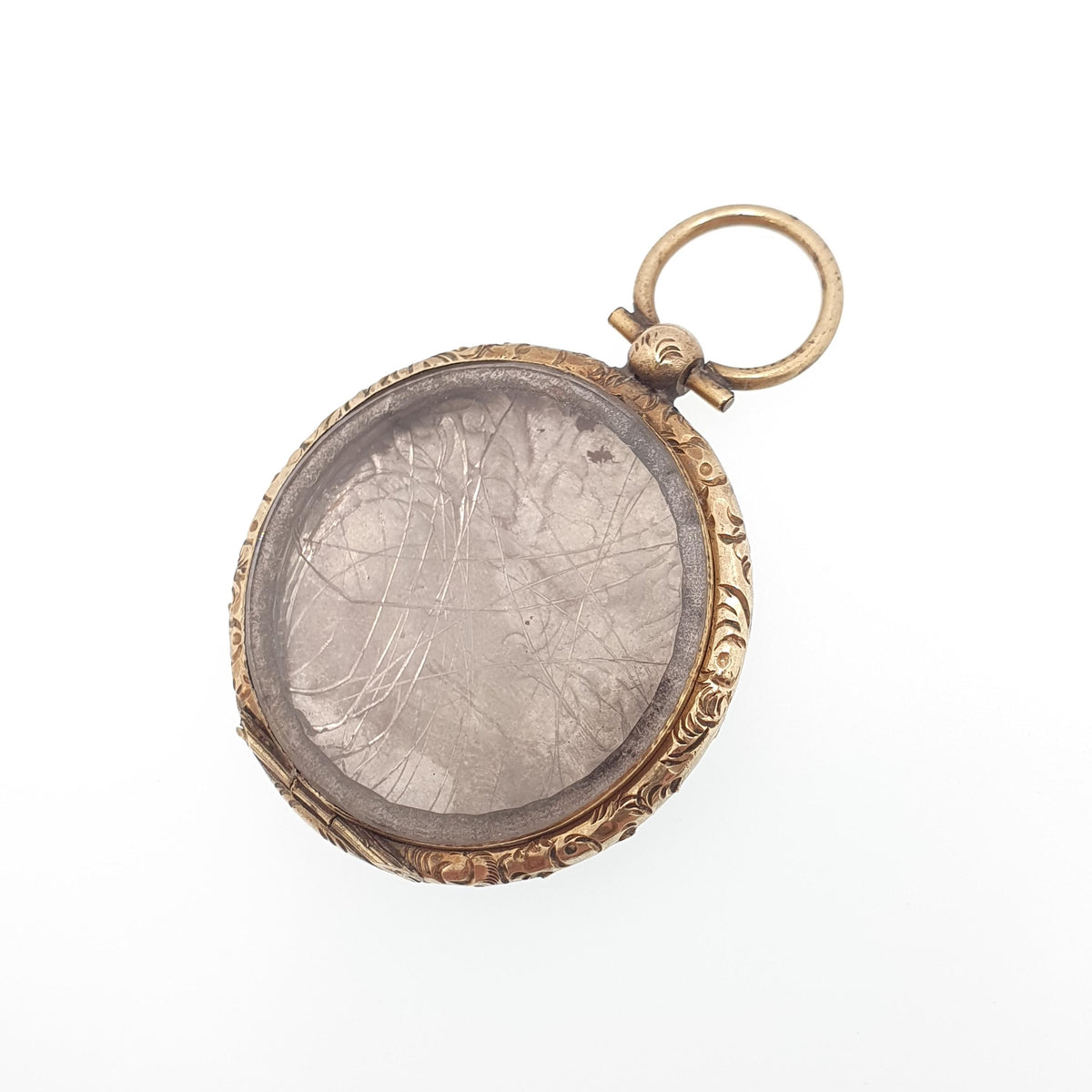 Antique Victorian Locket Pendant Necklace Chased Border Rolled Gold Filled Pocket Watch Large Big Vintage Womens Jewelry Jewellery