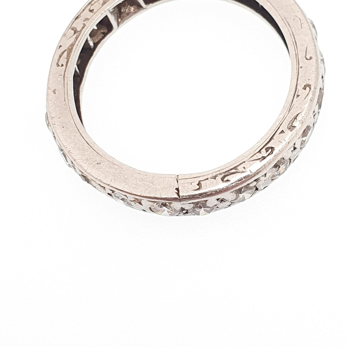 Antique Art Deco Platinum Diamond Eternity Ring 0.7ct Natural Diamonds 1920s Gemstone Full Band Stacker Wedding Womens Jewellery Jewelry