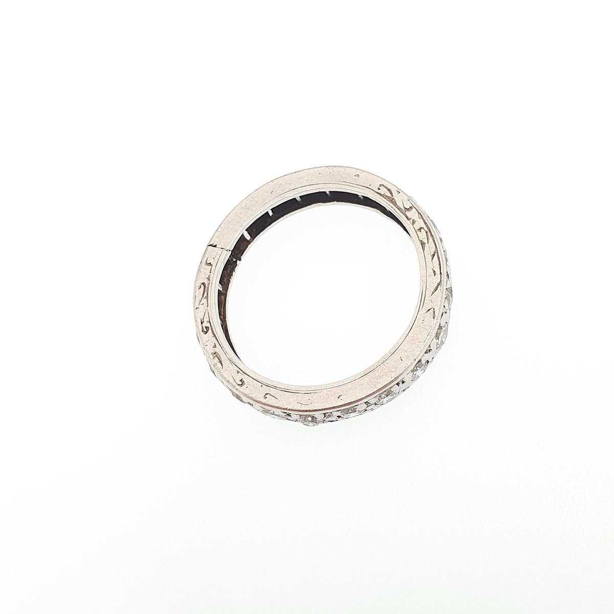 Antique Art Deco Platinum Diamond Eternity Ring 0.7ct Natural Diamonds 1920s Gemstone Full Band Stacker Wedding Womens Jewellery Jewelry