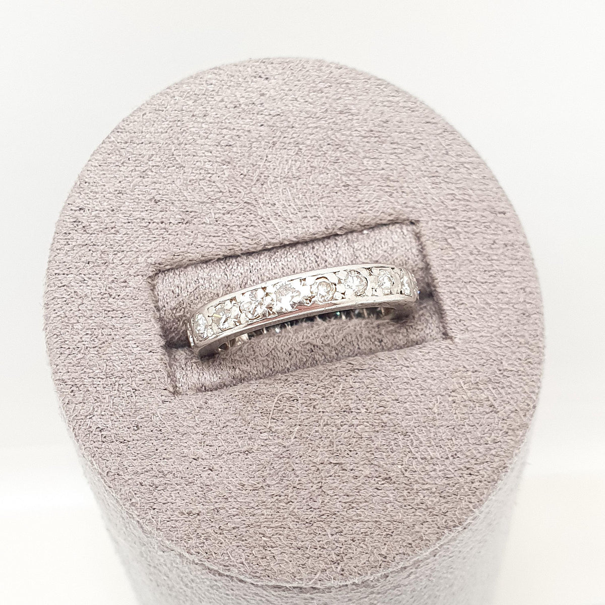 Antique Art Deco Platinum Diamond Eternity Ring 0.7ct Natural Diamonds 1920s Gemstone Full Band Stacker Wedding Womens Jewellery Jewelry