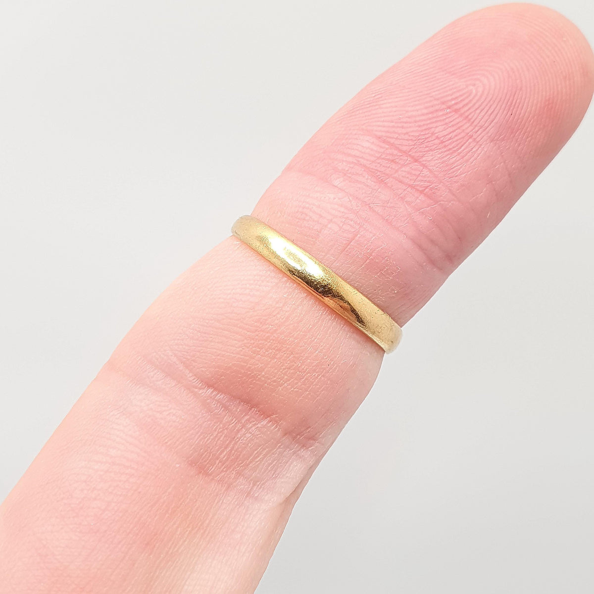Antique 22ct Gold Wedding Band Ring Hallmarked Yellow 22k 22kt Stacking Stacker Vintage Womens Jewellery Jewelry