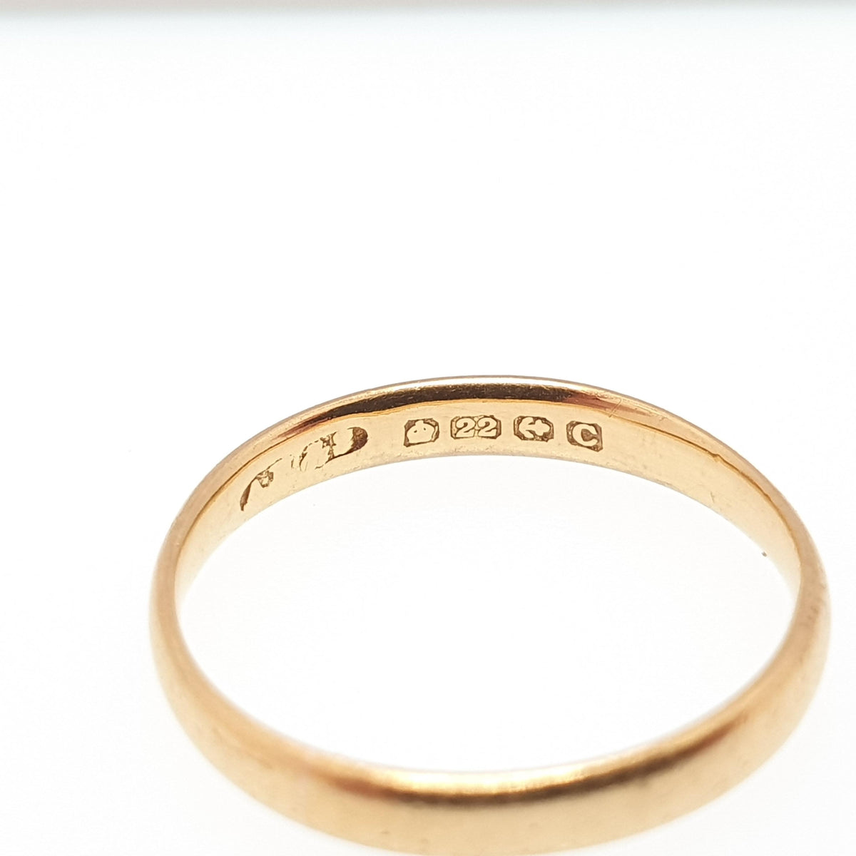 Antique 22ct Gold Wedding Band Ring Hallmarked Yellow 22k 22kt Stacking Stacker Vintage Womens Jewellery Jewelry