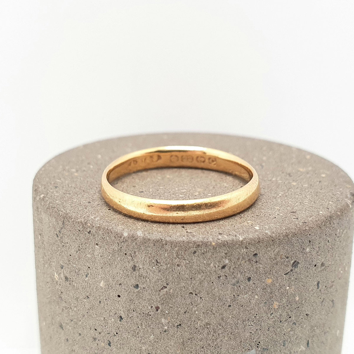 Antique 22ct Gold Wedding Band Ring Hallmarked Yellow 22k 22kt Stacking Stacker Vintage Womens Jewellery Jewelry