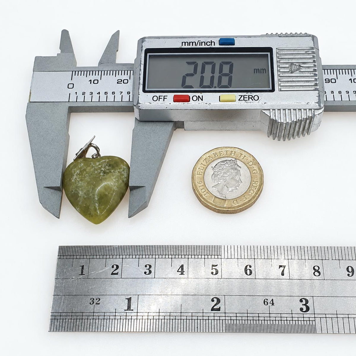 Antique Solid Silver Connemara Marble Heart Pendant Irish Gemstone Celtic Leaf Bail Womens Vintage Jewelry Jewellery