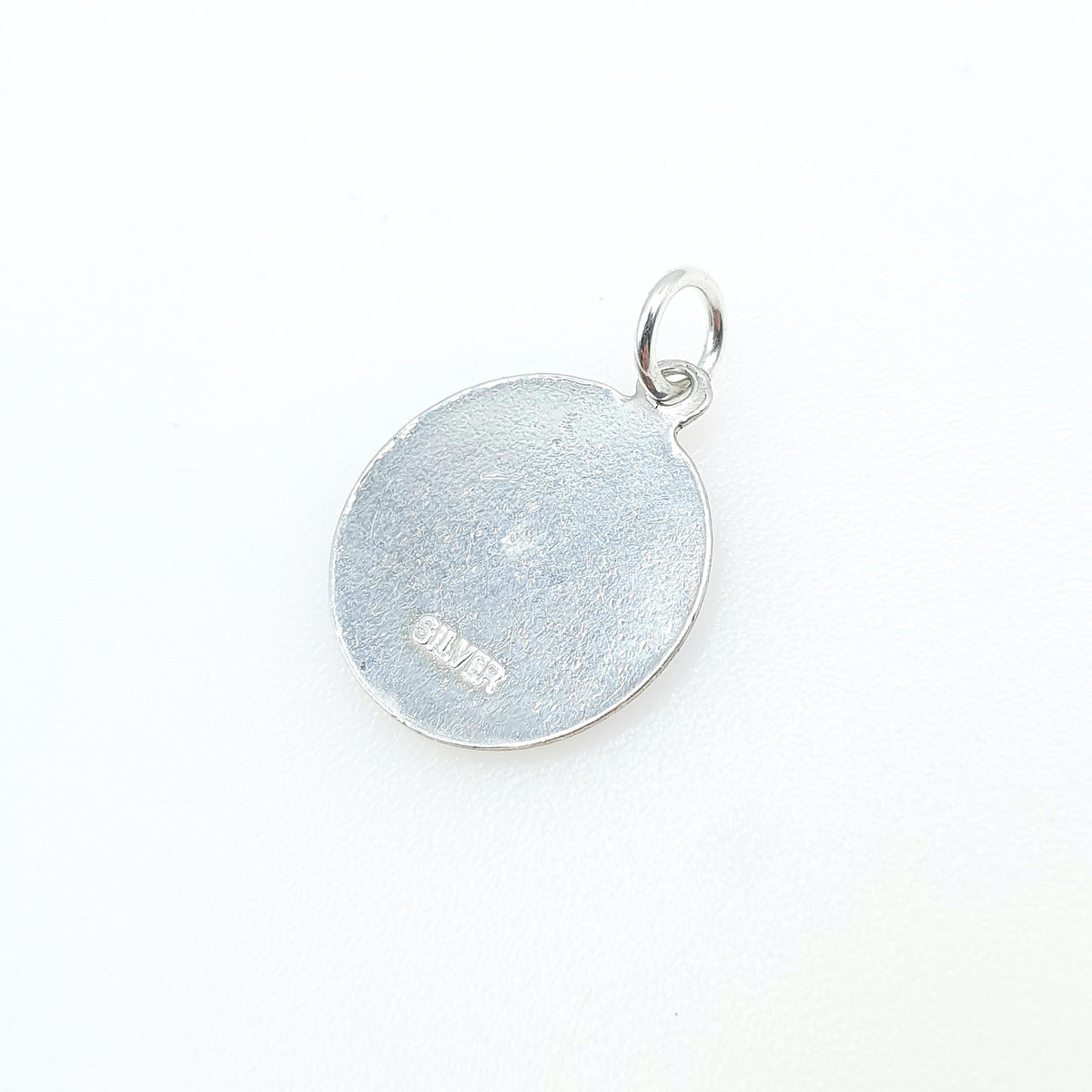 Vintage Sterling Silver Enamel St Christopher Pendant Charm Green and Blue Travel Catholic Saint Religious Cute Womens Jewellery Jewelry