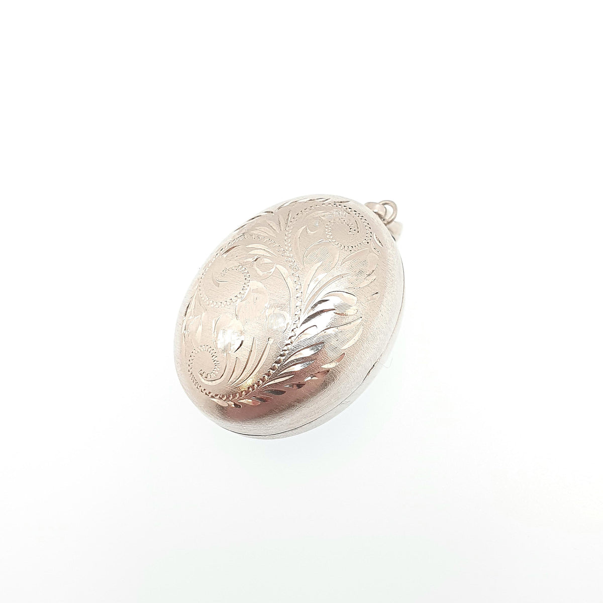 Vintage Sterling Silver Egg Shape Locket Hand Engraved Oval Ball 1975 Hallmark Solid 925 Keepsake Photo Womens Jewelry Mens Jewellery