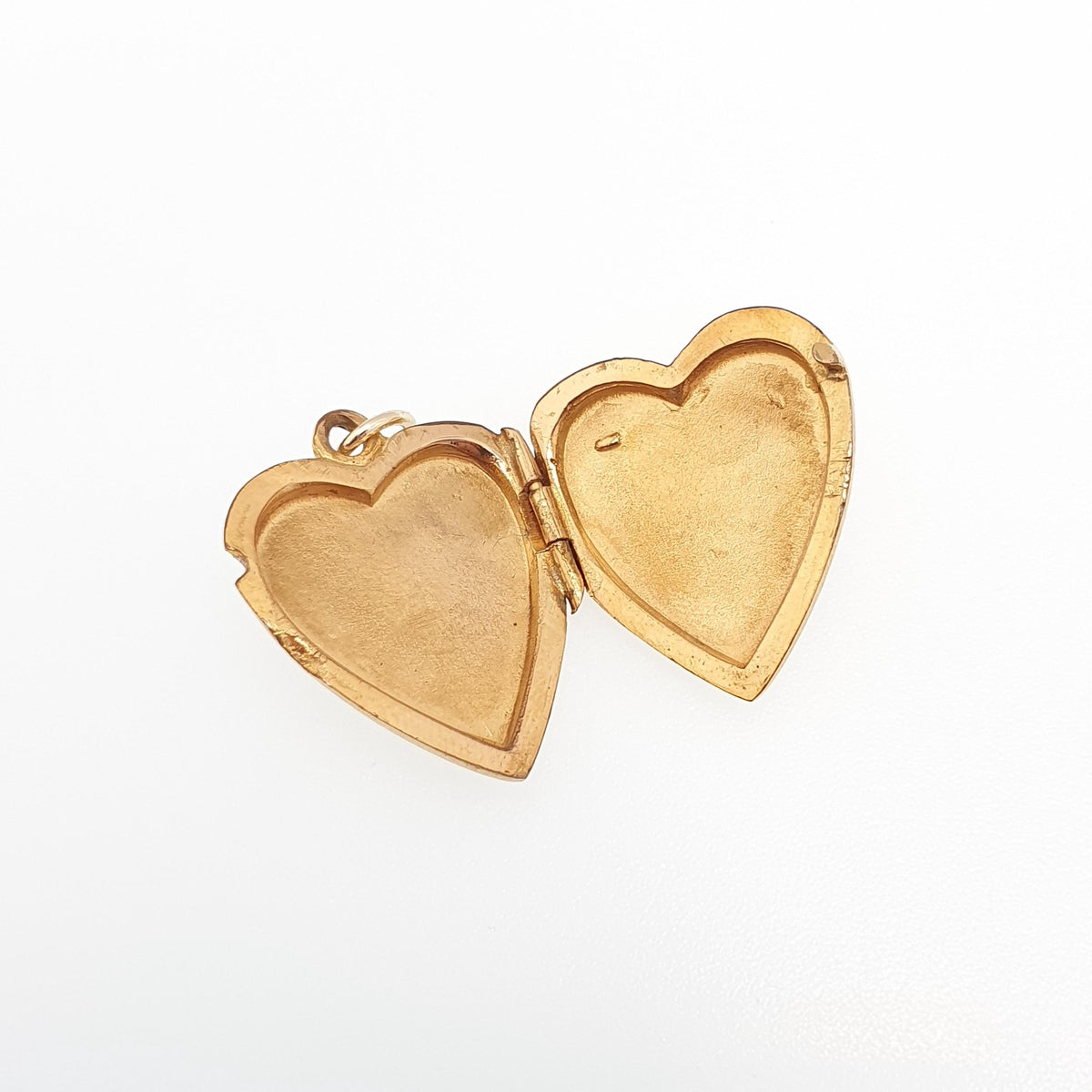 Antique Gold Filled Diamond Paste Heart Locket Yellow Rolled Pendant Victorian Star Cluster Centre Necklace Jewelry Womens Jewellery