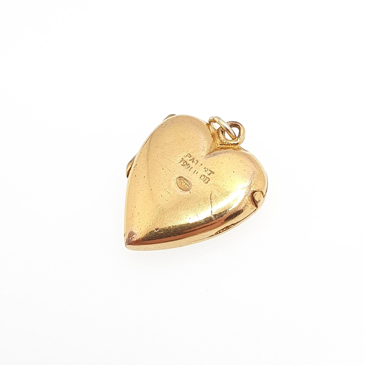 Antique Gold Filled Diamond Paste Heart Locket Yellow Rolled Pendant Victorian Star Cluster Centre Necklace Jewelry Womens Jewellery