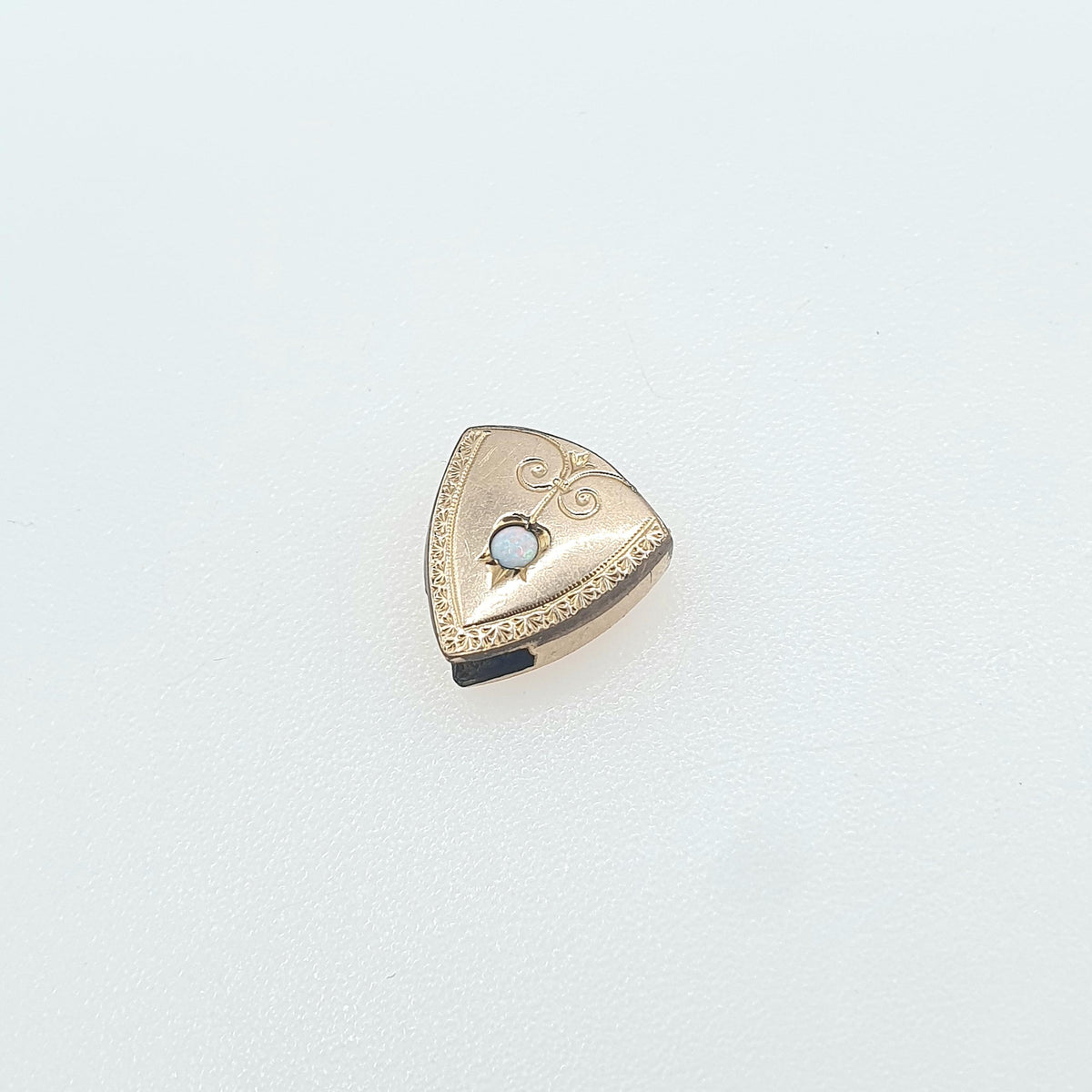 Antique Victorian Rose Rolled Gold Opal Chain Slider Pointed Triangle Shape Genuine Gemstone Gold Filled Vintage Jewelry Jewellery