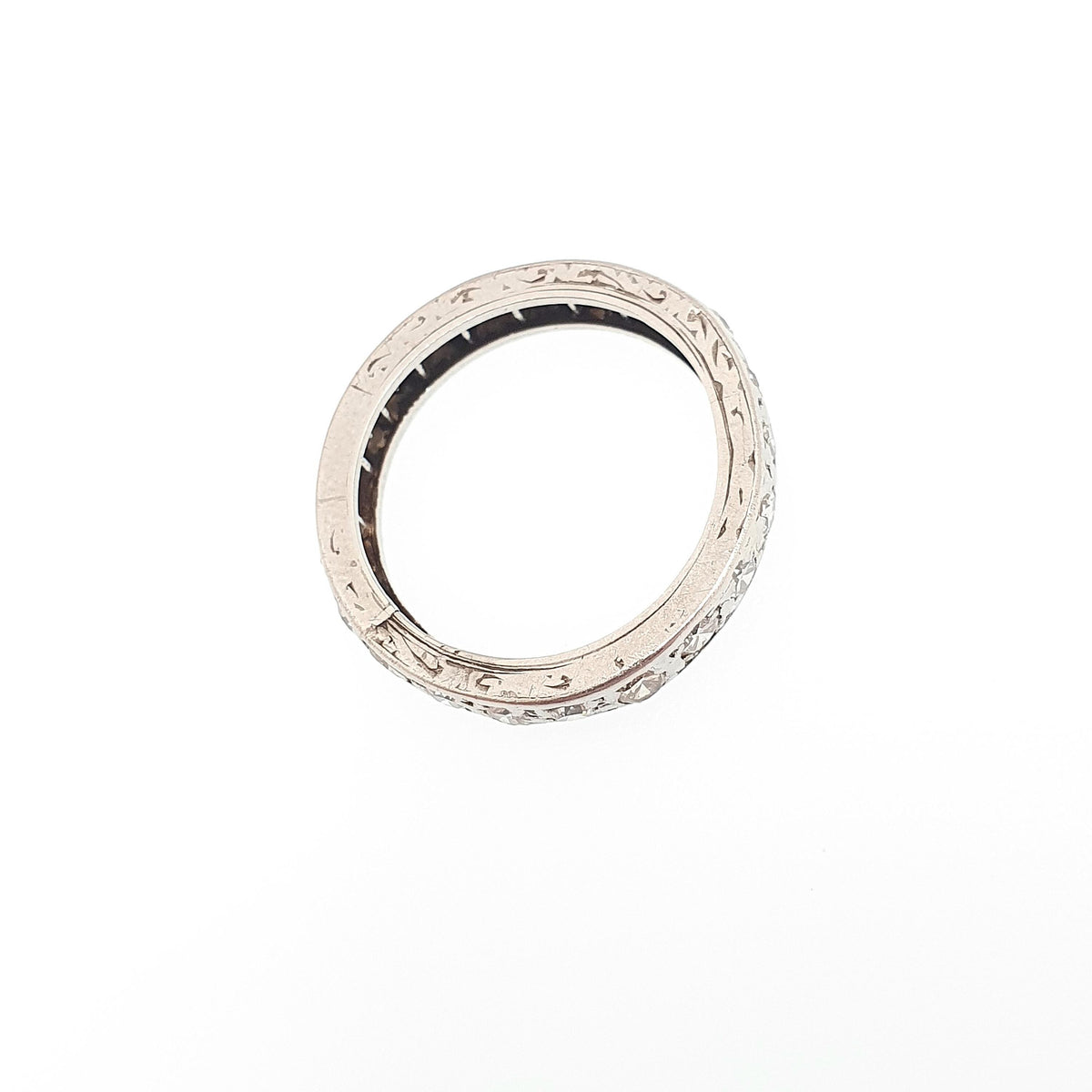 Antique Art Deco Platinum Diamond Eternity Ring 0.7ct Natural Diamonds 1920s Gemstone Full Band Stacker Wedding Womens Jewellery Jewelry