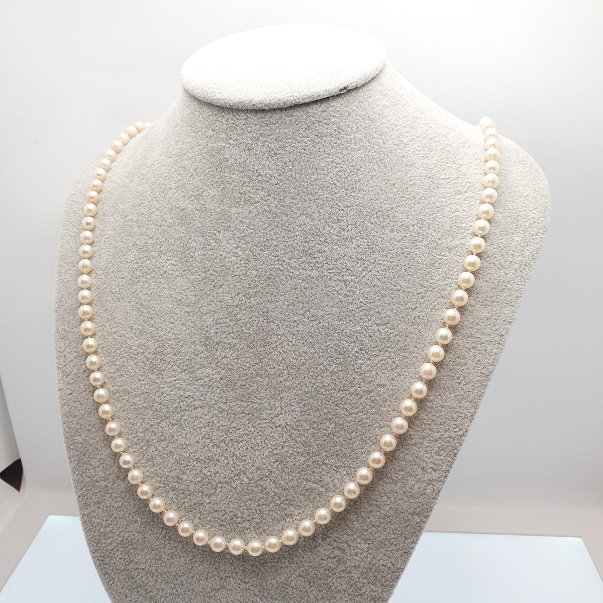 Antique Art Deco 9ct 9k Cultured Pearl Necklace Very Long 68cm 26" 26.04g Opera Solid 9kt Vintage Genuine Real Pearls Jewelry Jewellery