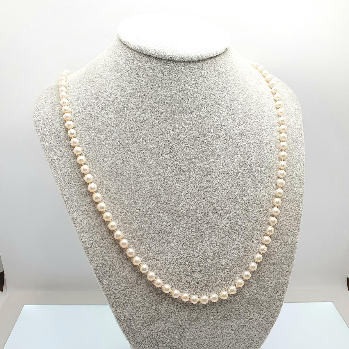 Antique Art Deco 9ct 9k Cultured Pearl Necklace Very Long 68cm 26" 26.04g Opera Solid 9kt Vintage Genuine Real Pearls Jewelry Jewellery