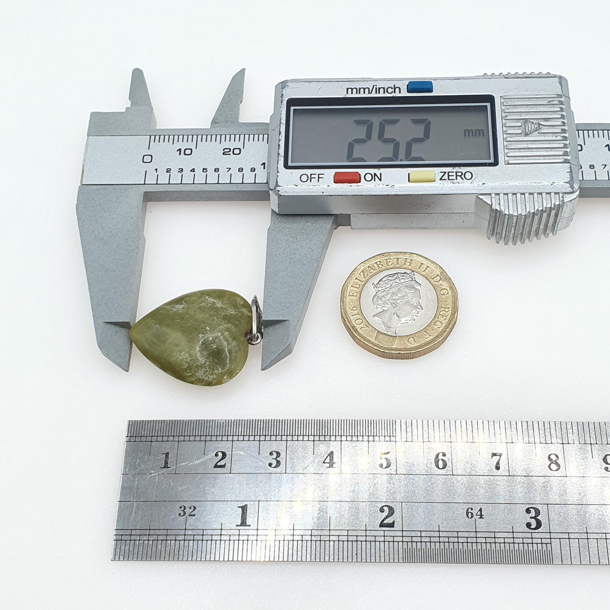 Antique Solid Silver Connemara Marble Heart Pendant Irish Gemstone Celtic Leaf Bail Womens Vintage Jewelry Jewellery