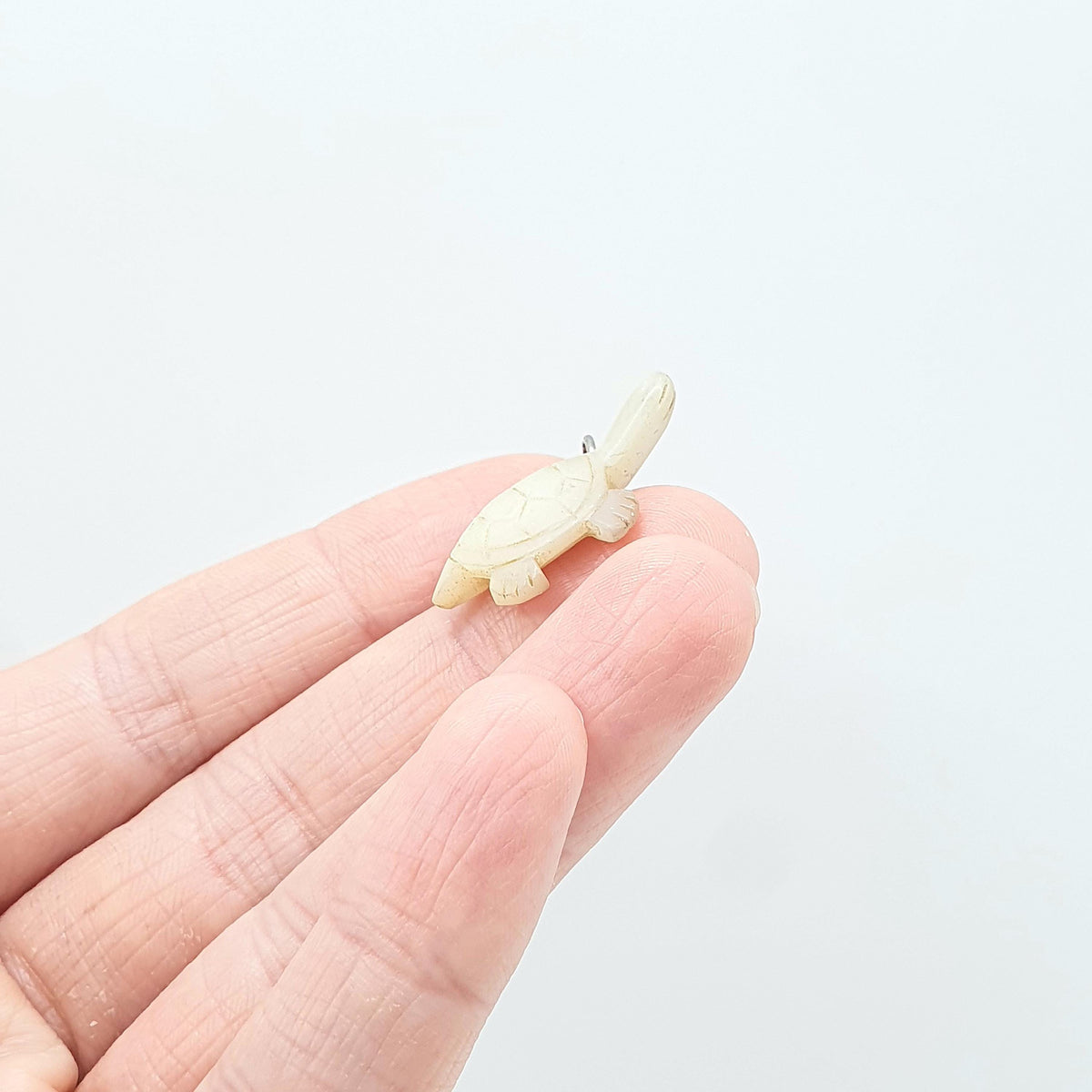 Antique Victorian Mother of Pearl Turtle Tortoise Pendant Charm Necklace White Shell Hand Carved Animal Womens Mens Jewellery Jewelry