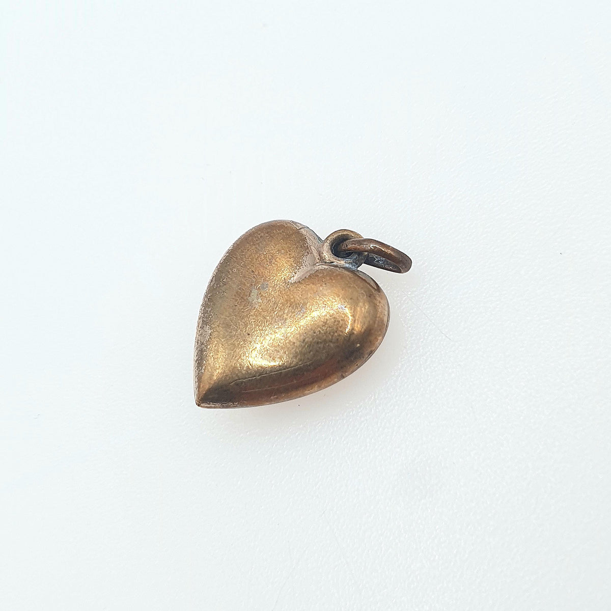 Antique Victorian Faux Turquoise & Pearl Puffer Heart Pendant Gold Tone Base Metal Flower Love Romantic Womens Jewelry Vintage Jewellery