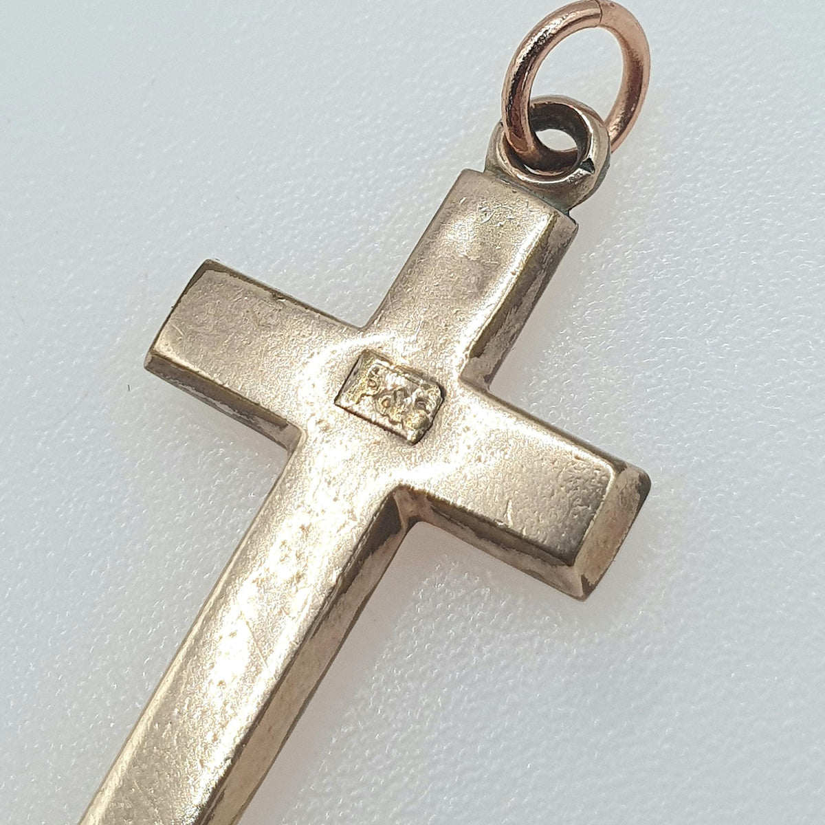 Antique Rolled Gold Crucifix Cross Pendant Necklace Flower Hand Engraved Gold Filled Necklace Catholic Christian Jewelry Jewellery